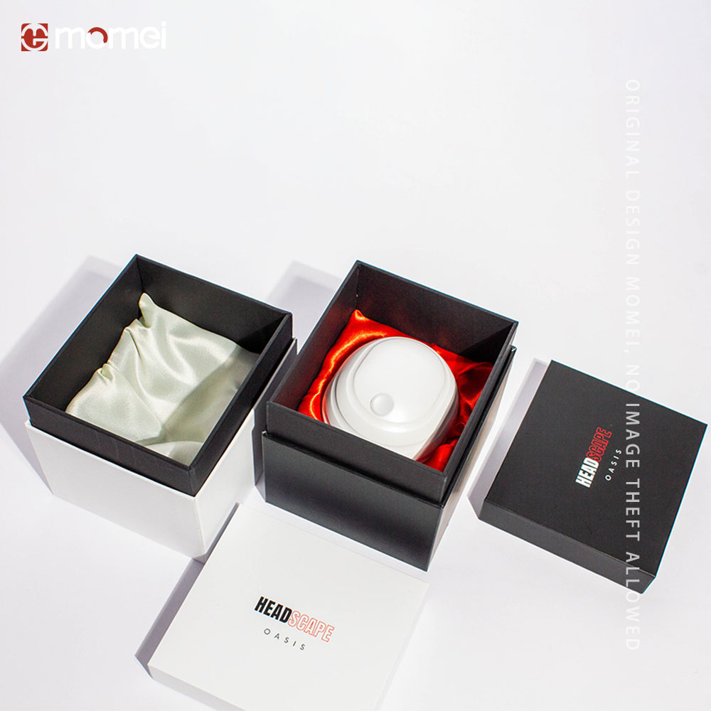 Custom Personalized Gray Board Satin Lined Gift Box Packaging For Massage Devices