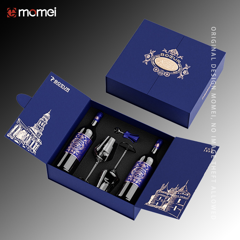 Customized Design Personalised Wine Package Gift Boxes For Wine Glasses