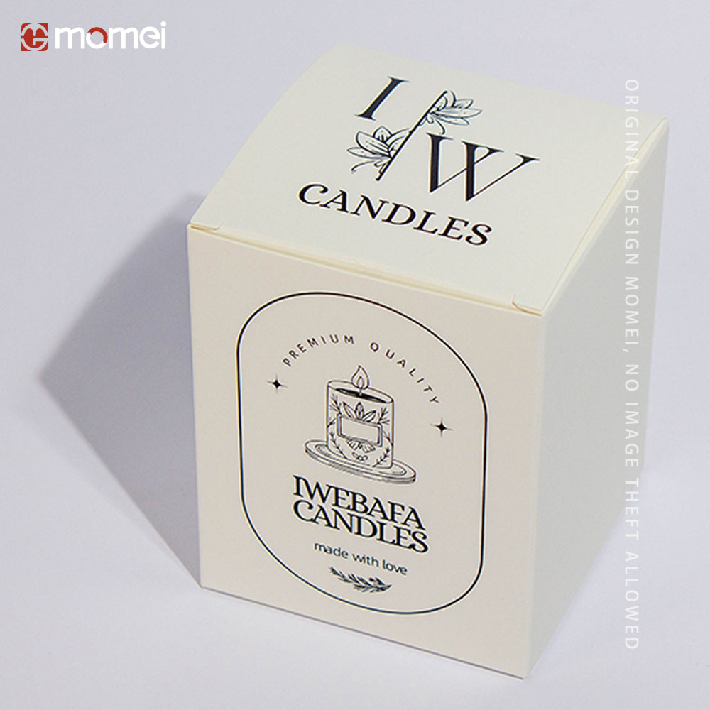 Sustainable White Card Folding Personalized Custom Candle Boxes
