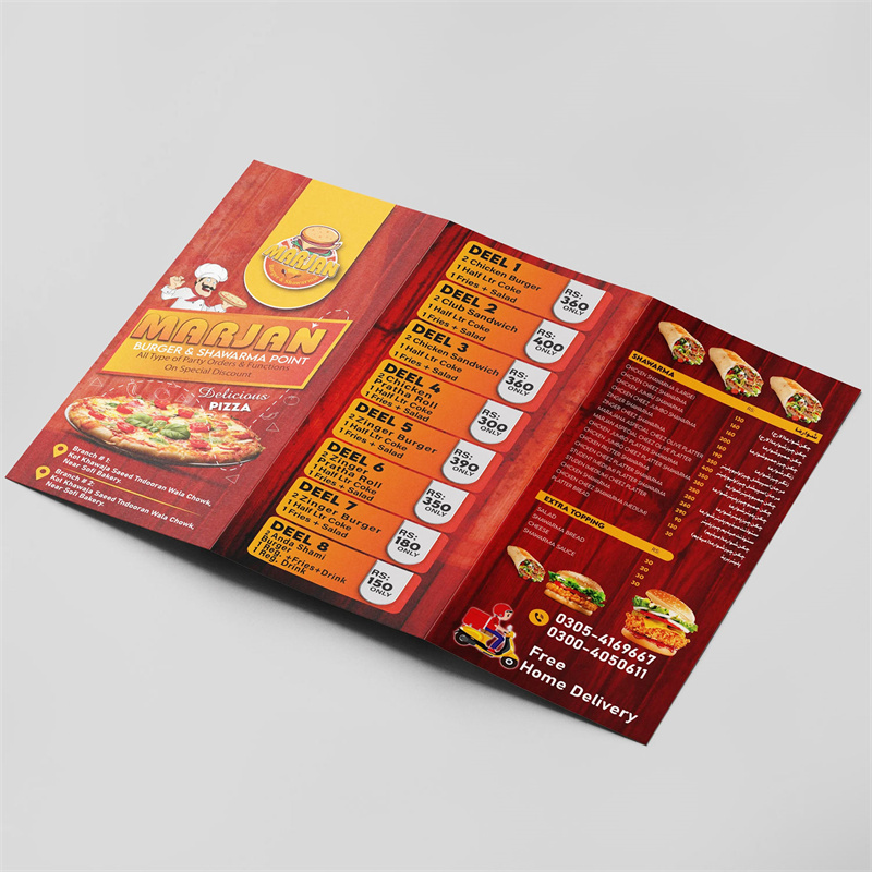 Customize Simple Food Booklet Hamburger Restaurant02.jpg