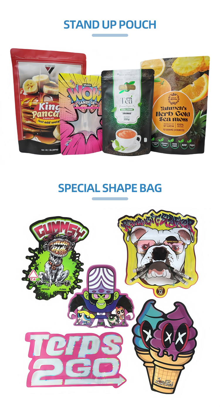 Custom Designed Face Masks Mylar Aluminium Foil Zip Lock Bag (6)