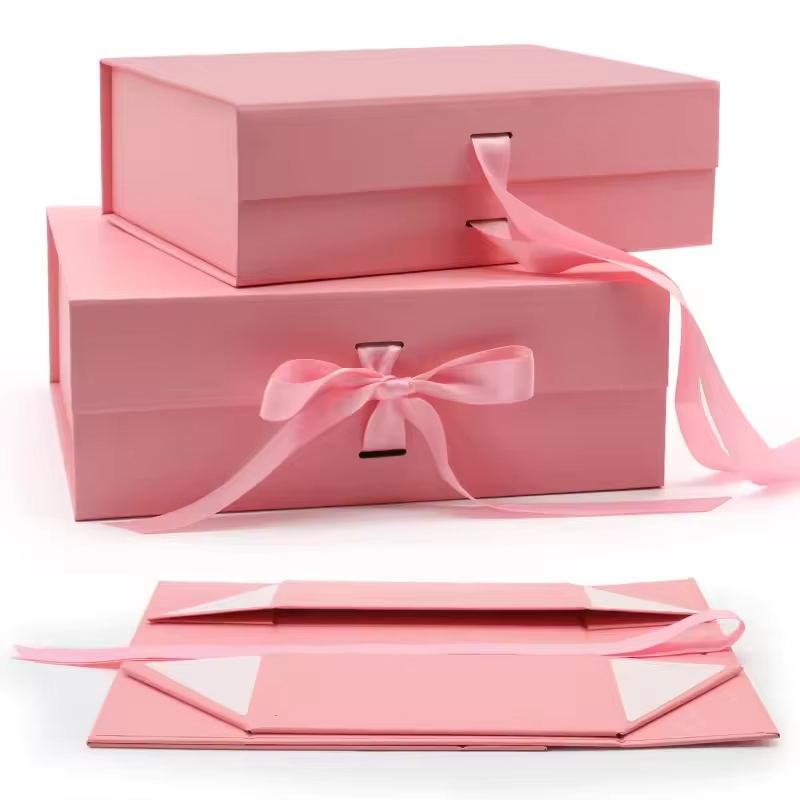 Customized Rigid Cardboard Magnetic Foldable Paper Gift Boxes With Ribbon (3).png