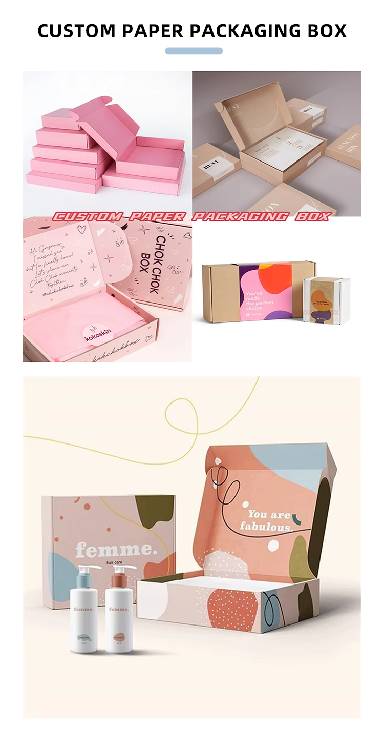 Foldable cardboard makeup packaging printed corrugated boxes (4)